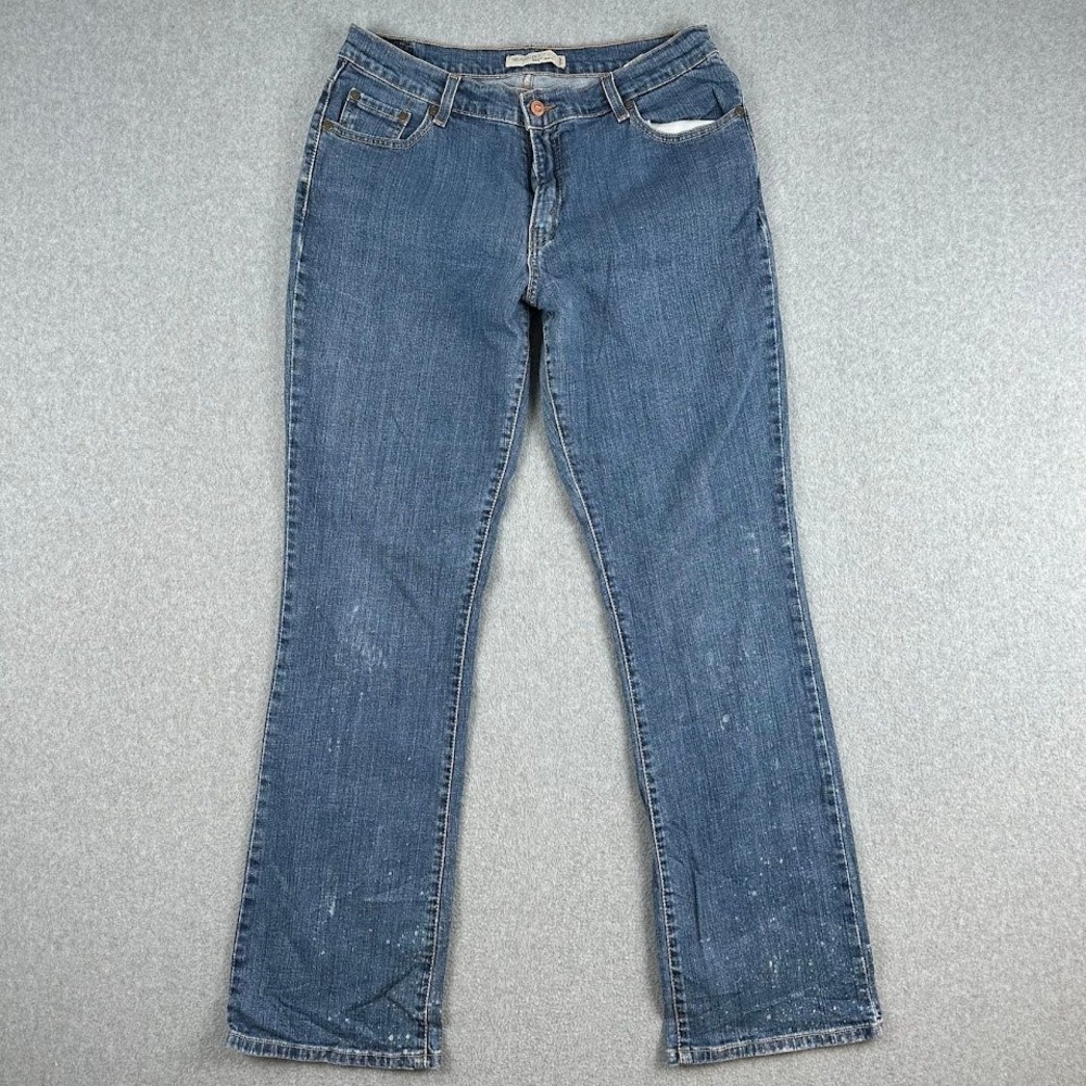 Levi Strauss 550 Relaxed Boot Cut Jeans Womens Size‎ 12 Long Blue Denim
